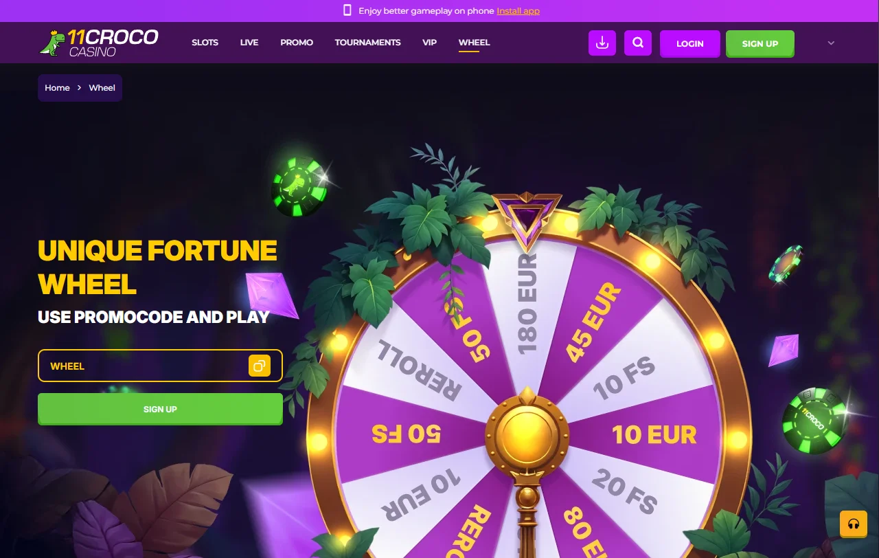 Bônus promoções boas-vindas 11Croco Casino Brasil ofertas