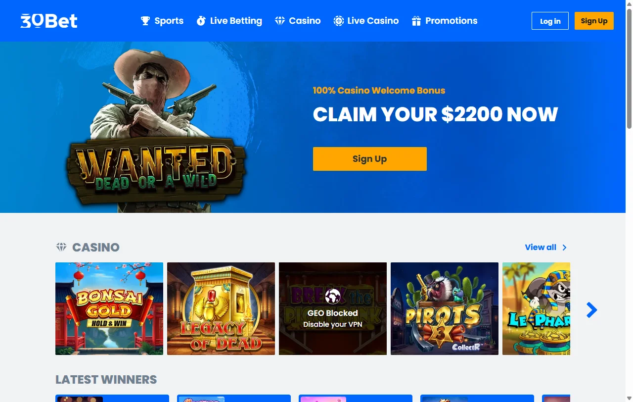 30 bet Casino Brasil análise completa e plataforma para brasileiros
