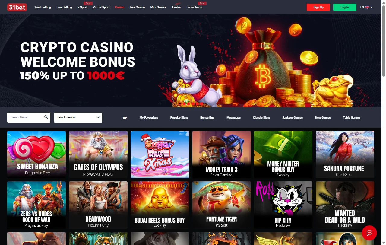 Seleção de jogos e slots na 31bet Casino Brasil