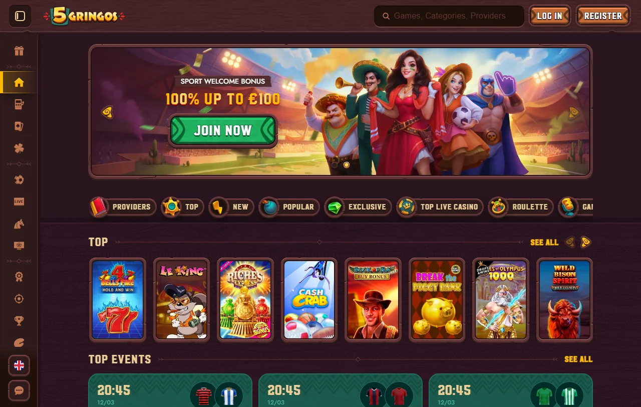 Análise completa 5Gringos Casino Brasil com todos recursos para brasileiros