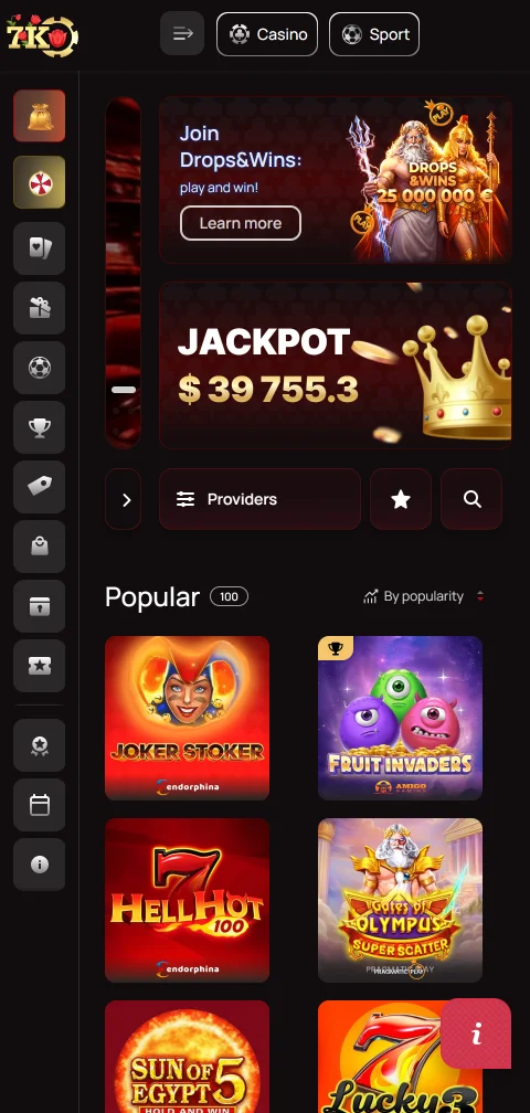Jogos mobile responsivos 7k Casino Brasil acessíveis