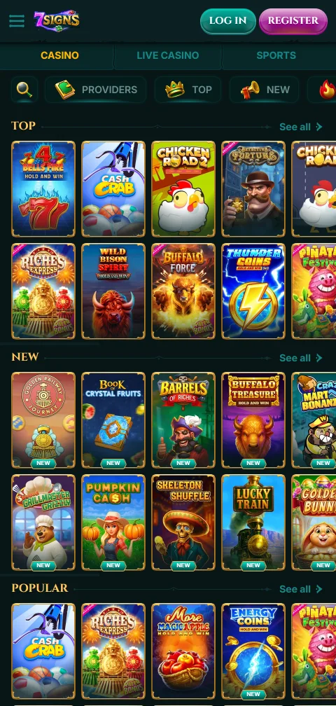 Métodos de pagamento em 7Signs Casino Brasil mostrando PIX, cartões, e-wallets e transferência bancária