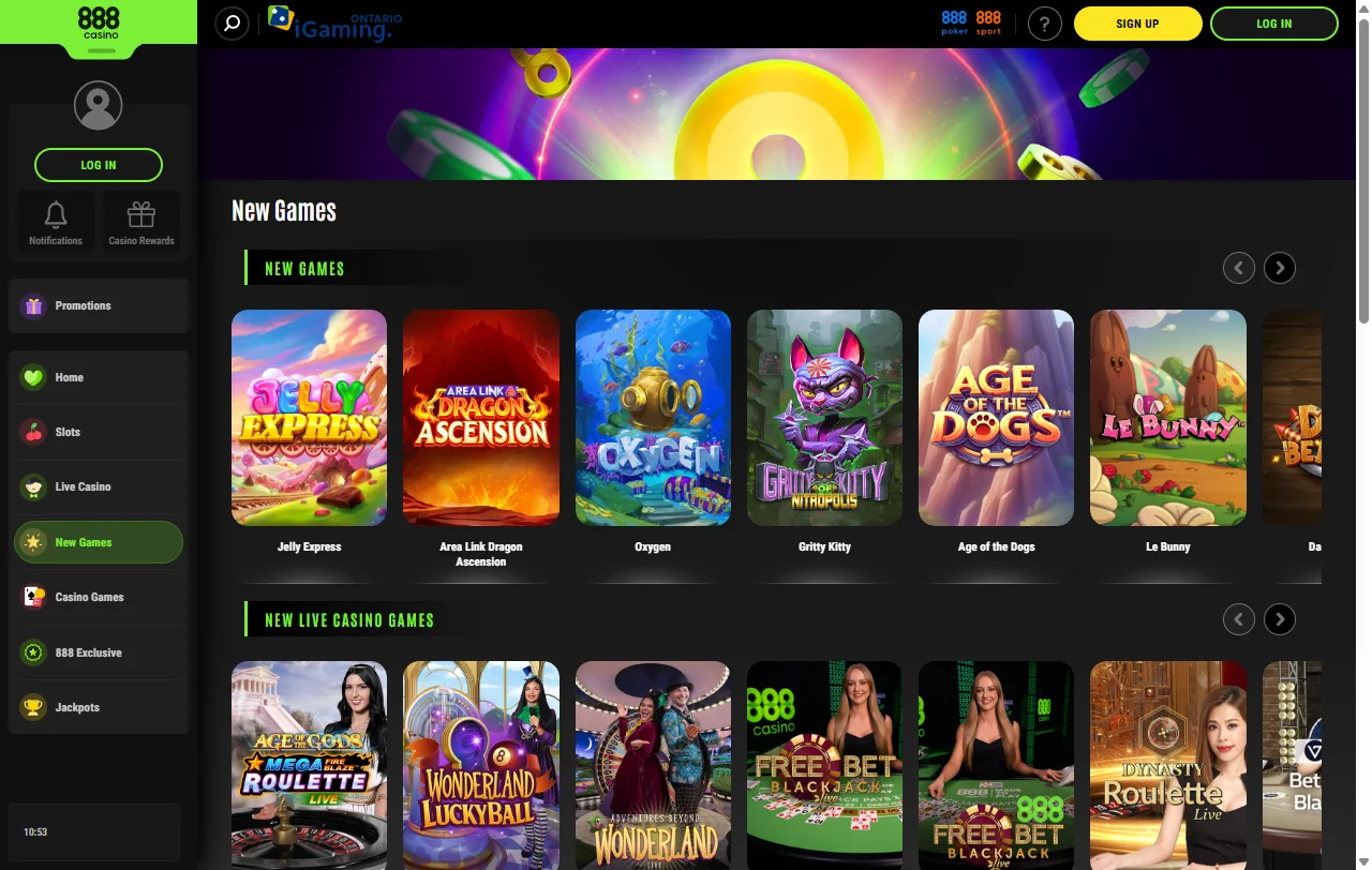 Slots e jogos de mesa disponíveis no 888 Casino Brasil
