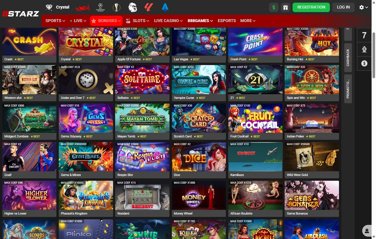 Promoções bônus e ofertas bem-vindas 888Starz Casino Brasil