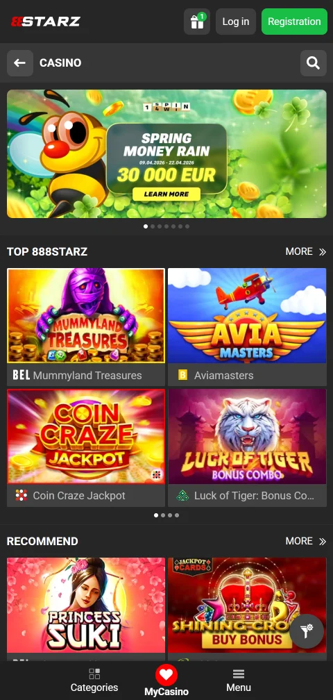 Jogos mobile acessíveis na 888Starz Casino Brasil dispositivos
