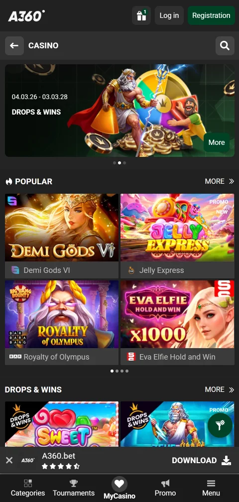 Jogos móveis acessíveis A360 Casino Brasil em qualquer dispositivo