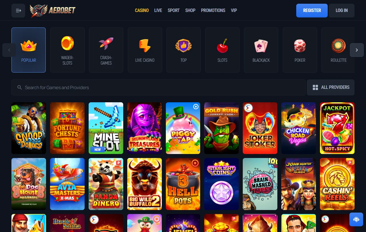 Seção de bônus e ofertas do AeroBet Casino Brasil incluindo boas-vindas e programa VIP
