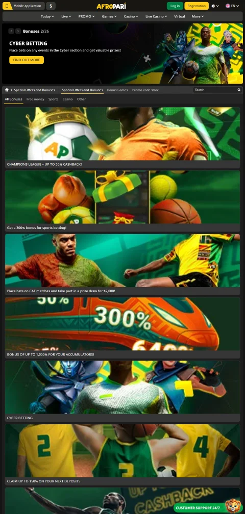 Pagamentos PIX e saques no AfroPari Casino Brasil