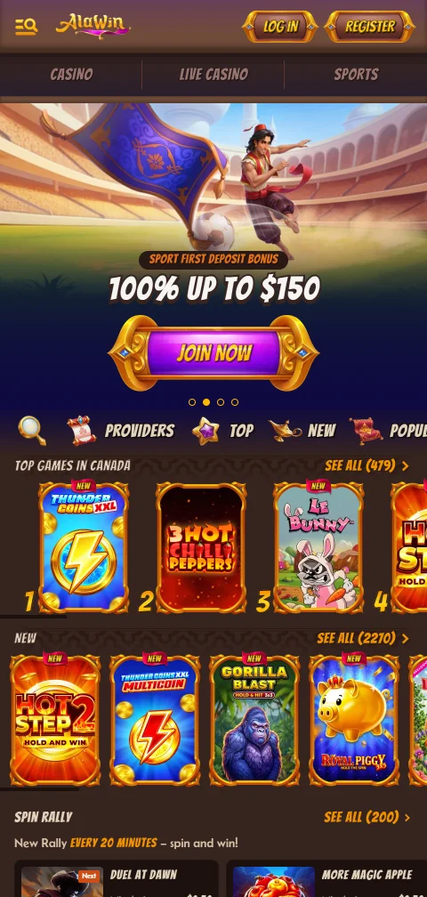 Jogos mobile acessíveis Alawin Casino Brasil smartphone