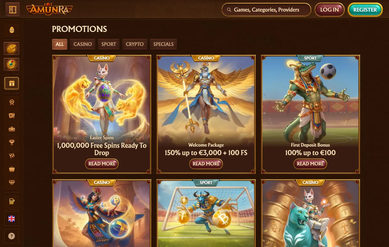 Slots e jogos variados disponíveis no AmunRa Casino Brasil catálogo extenso