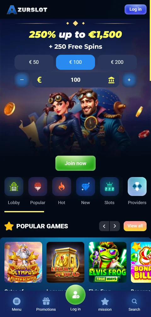 Jogos mobile otimizados AzurSlot Casino Brasil smartphone