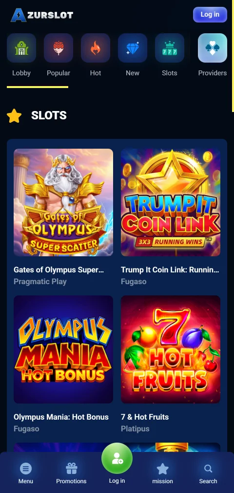 Pagamentos PIX e saques no AzurSlot Casino Brasil mobile