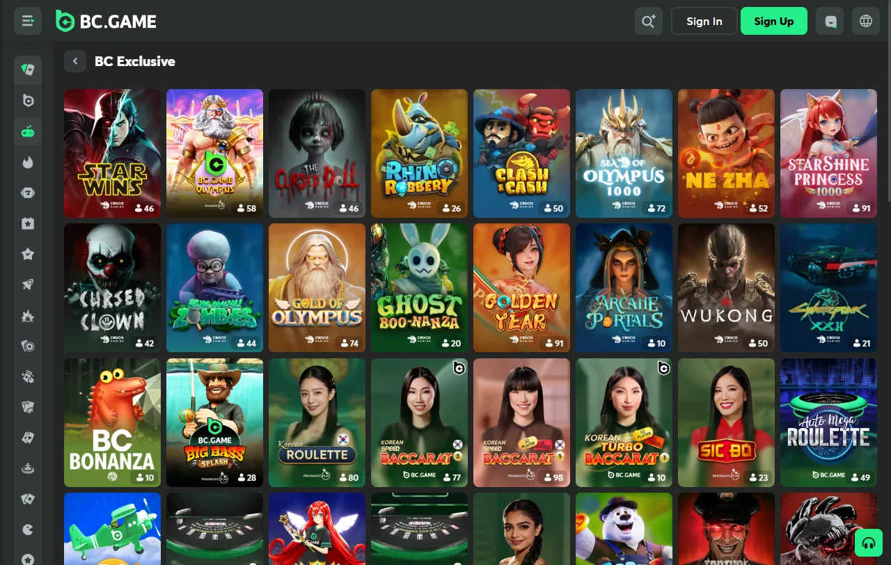 Bônus promoções e ofertas iniciais BC Game Casino Brasil