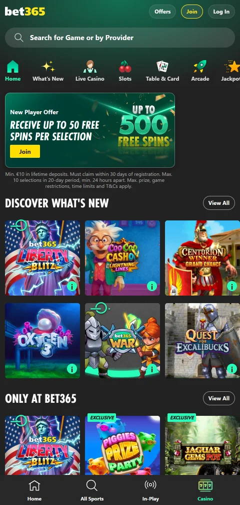 Acesso mobile otimizado do bet365 Casino Brasil em smartphone Android e iOS