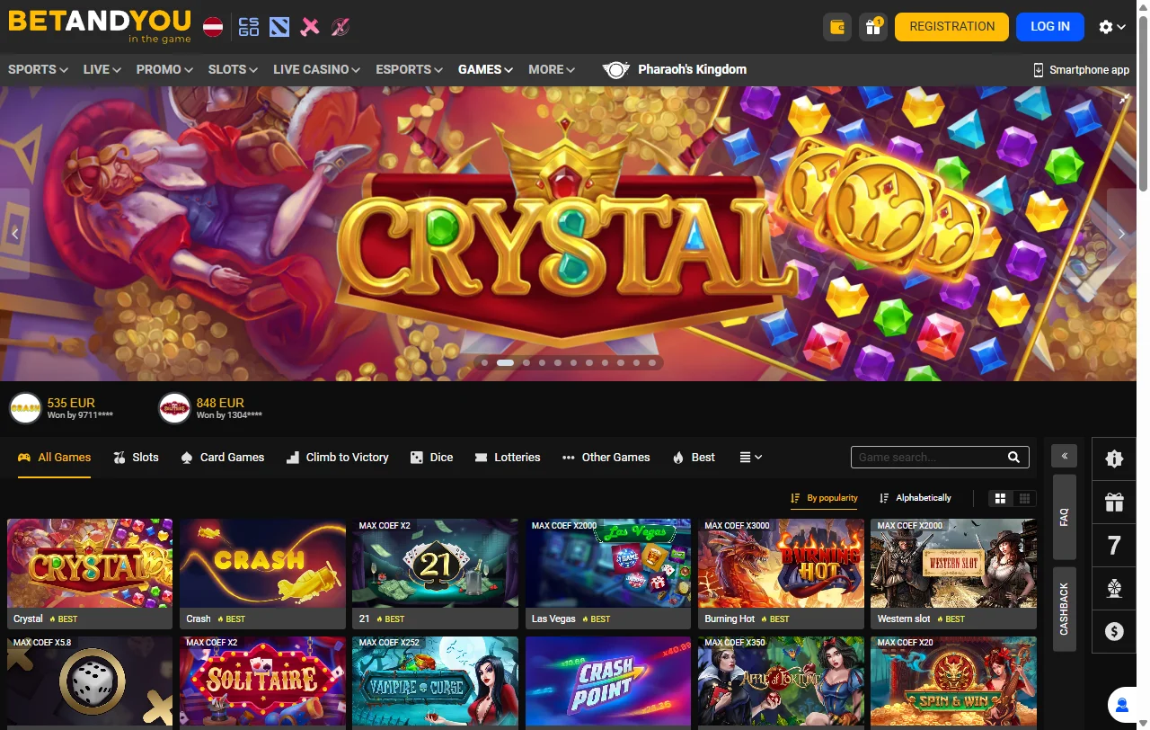 Bônus de boas-vindas e promoções oferecidas por BetAndYou Casino Brasil