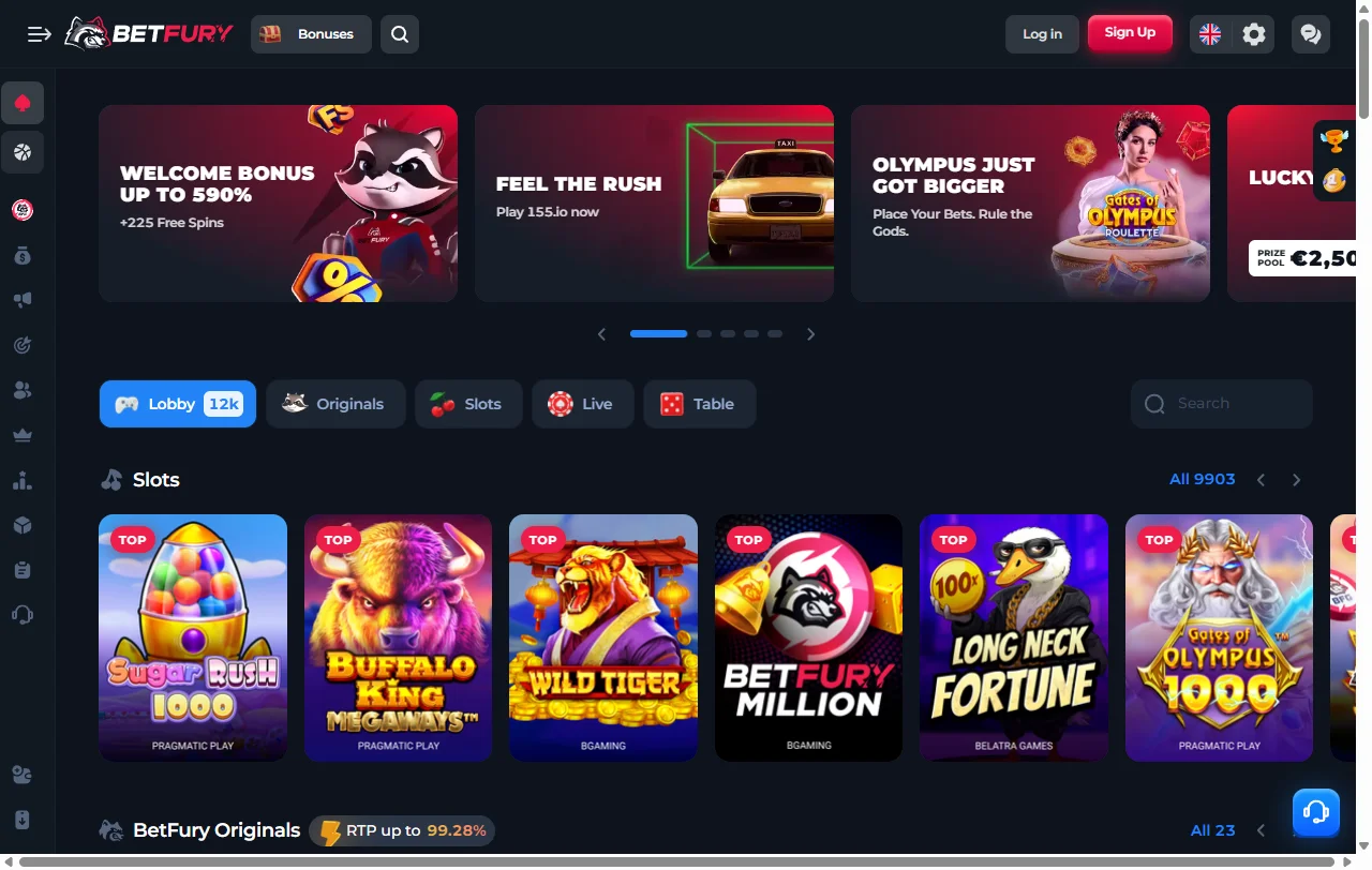 Promoções bônus e VIP da BetFury Casino Brasil