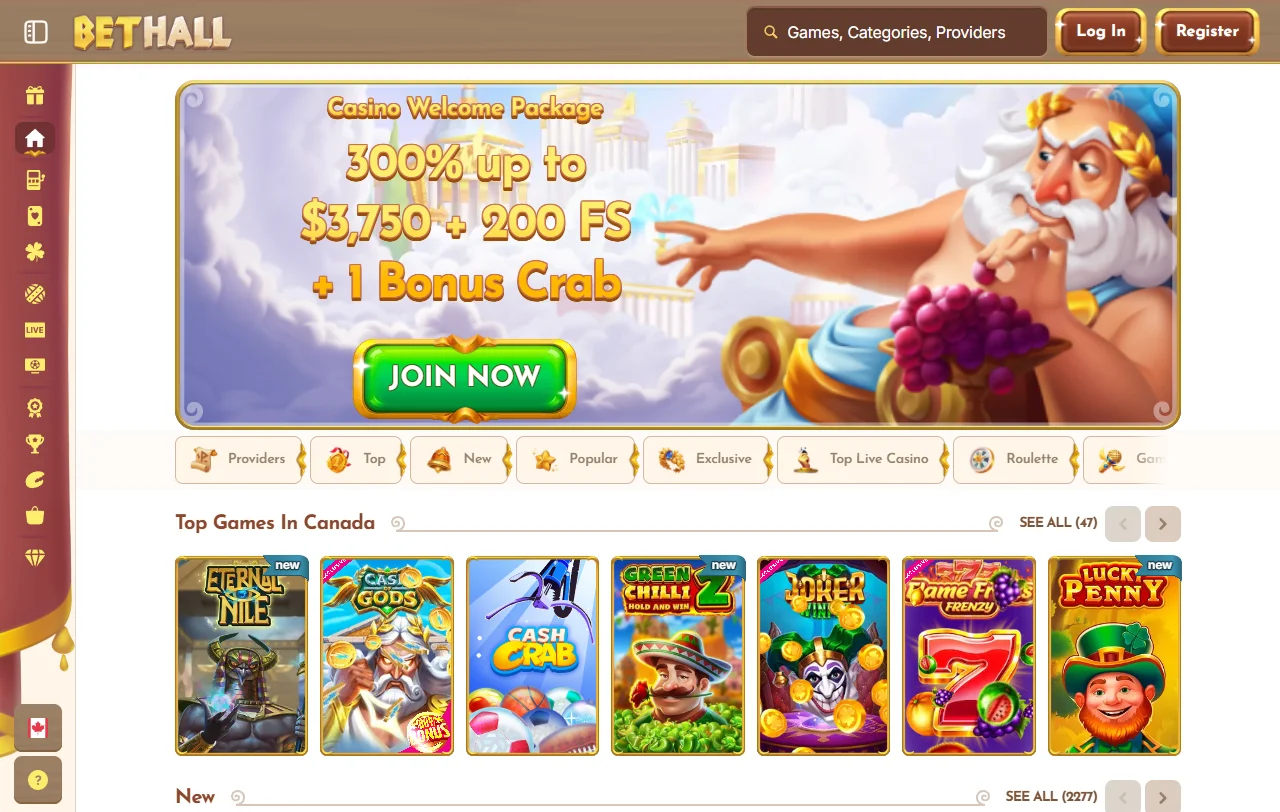 BetHall Casino Brasil visão geral e análise plataforma