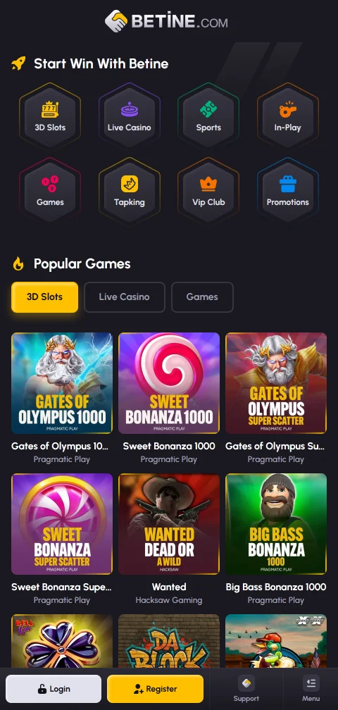 Jogos mobile acessíveis Betine Casino Brasil
