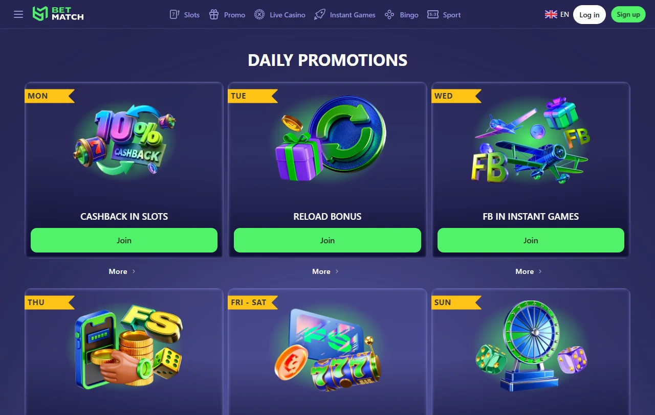 Jogos slots mesas ao vivo Betmatch Casino Brasil