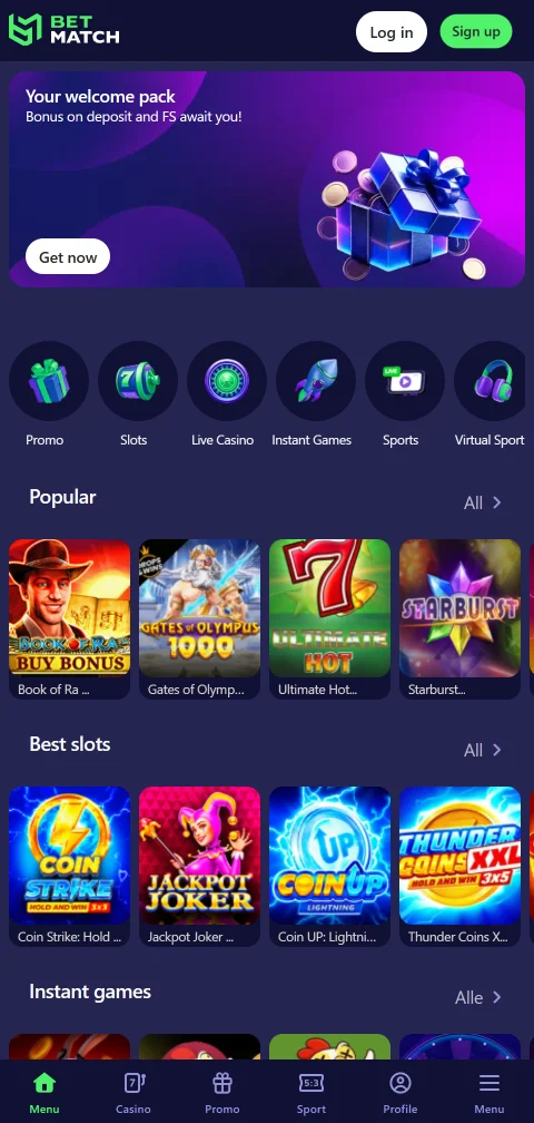 Betmatch Casino Brasil mobile acessibilidade jogos