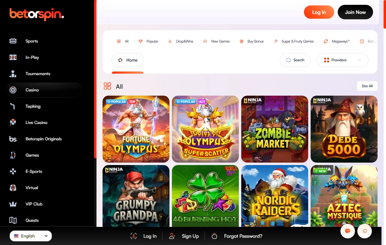 Bônus promoções boas-vindas BetorSpin Casino Brasil detalhes