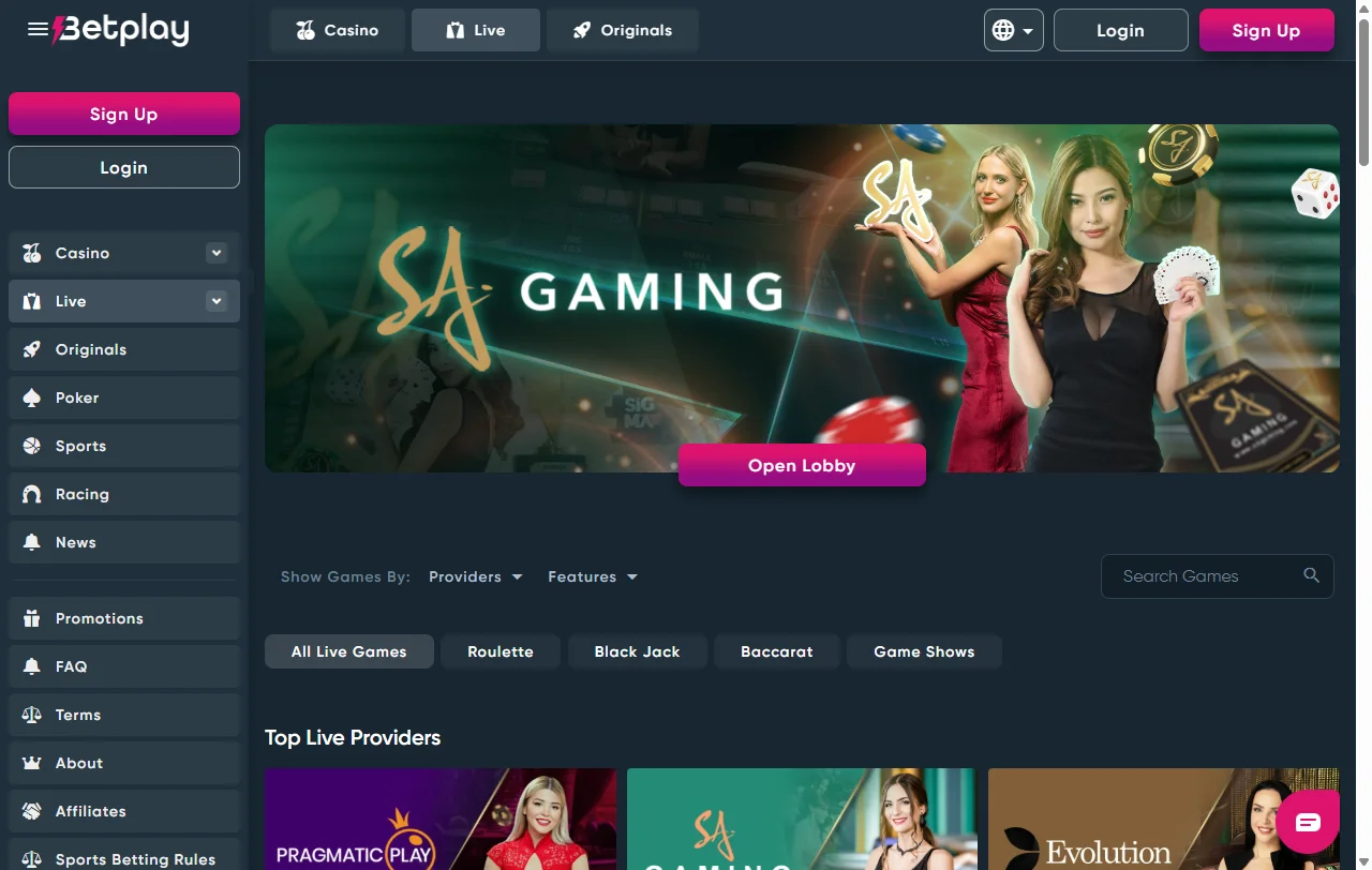 Promoções e bônus de boas-vindas Betplay Casino Brasil