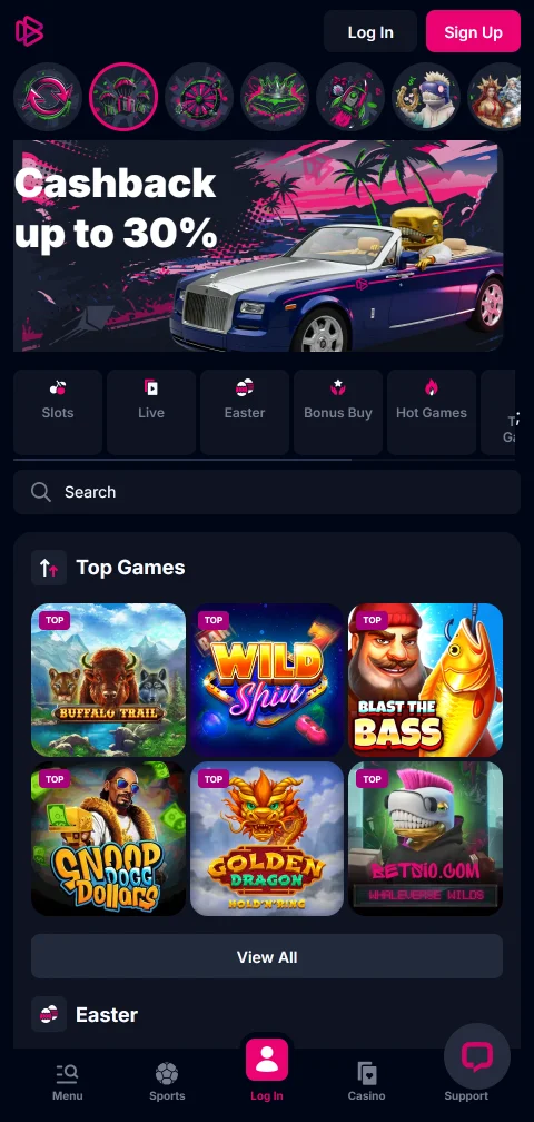 Jogos mobile Betsio Casino Brasil acesso smartphone