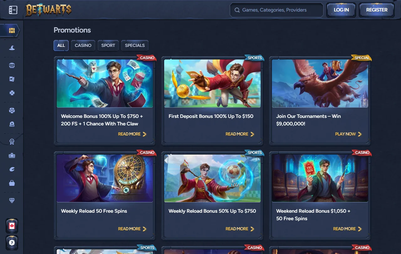 Bônus promoções e ofertas Betwarts Casino Brasil detalhadas