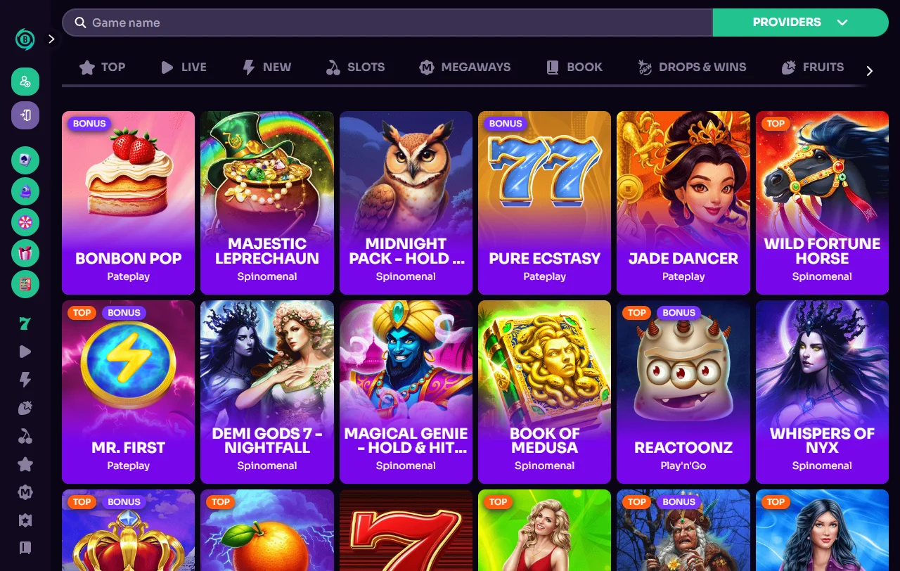 Jogos slots e mesas ao vivo disponíveis no Betzard Casino Brasil