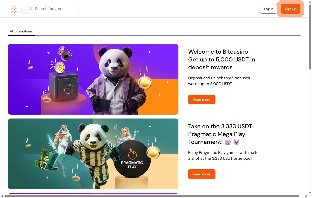 Promoções bônus e ofertas especiais Bitcasino.io Casino Brasil