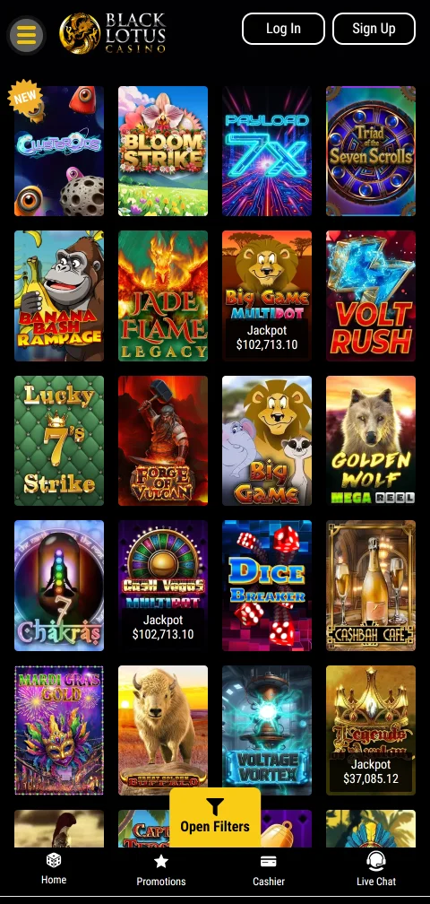 Opções depósito saque PIX Black Lotus Casino Brasil
