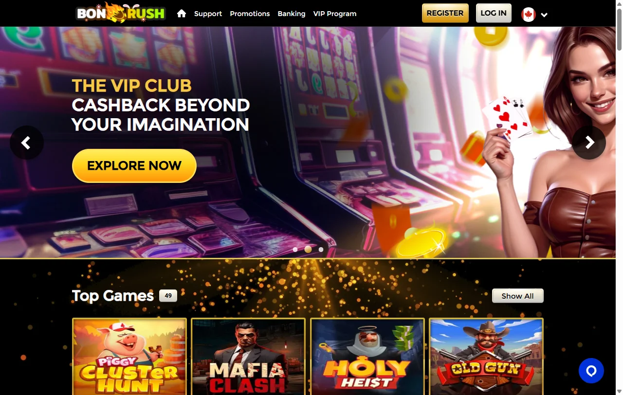 Seleção jogos e provedores principais Bonrush Casino Brasil