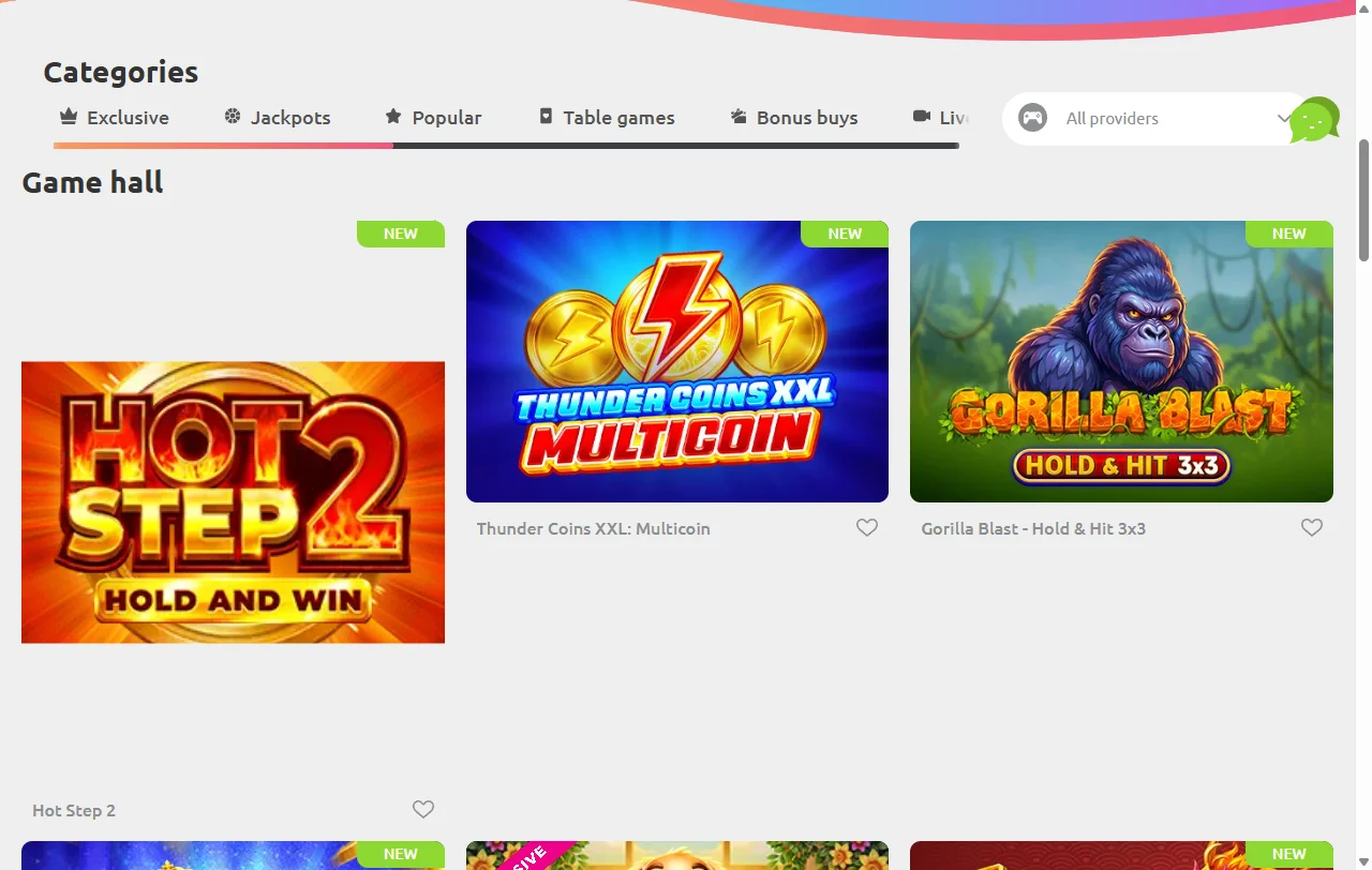 Cadoola Casino Brasil interface principal com menu de categorias de jogos e filtros de busca avançada