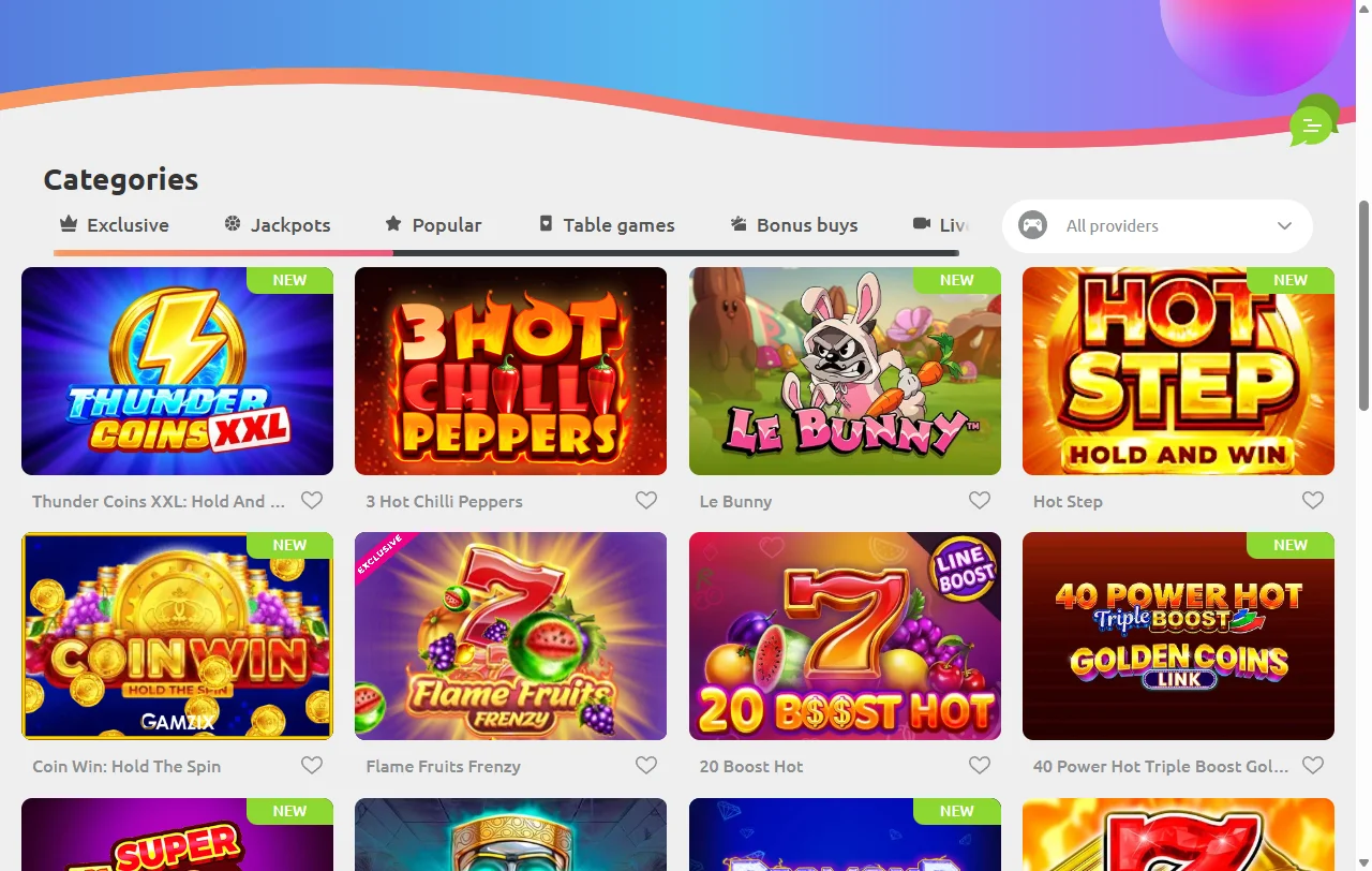 Catálogo de slots e jogos de mesa ao vivo disponíveis em Cadoola Casino Brasil com provedores estabelecidos
