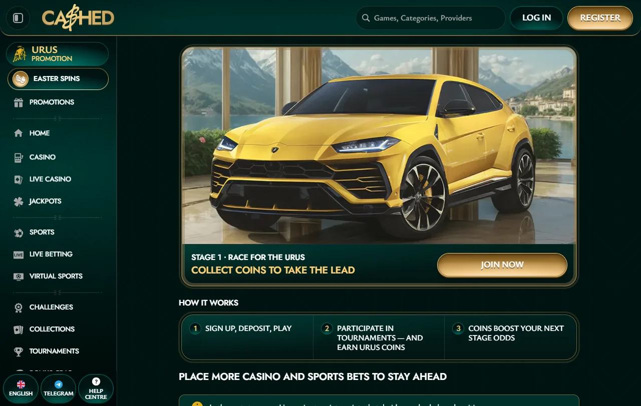 Promoções bônus e ofertas Cashed Casino Brasil detalhadas