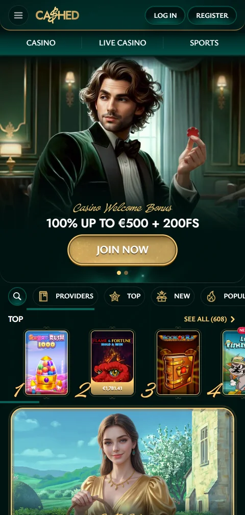 Experiência mobile acessível Cashed Casino Brasil dispositivos