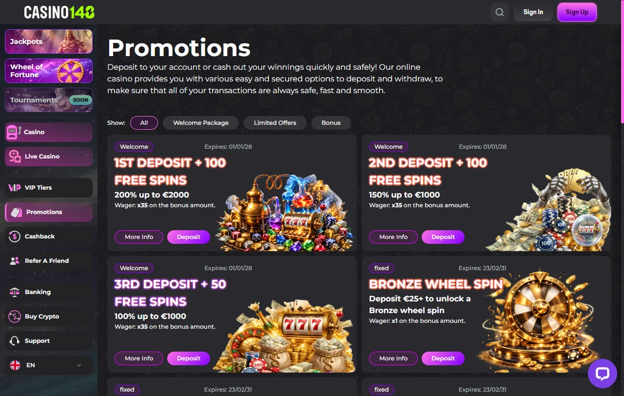 Estrutura de bônus e promoções oferecidas pelo Casino148 Brasil para jogadores brasileiros