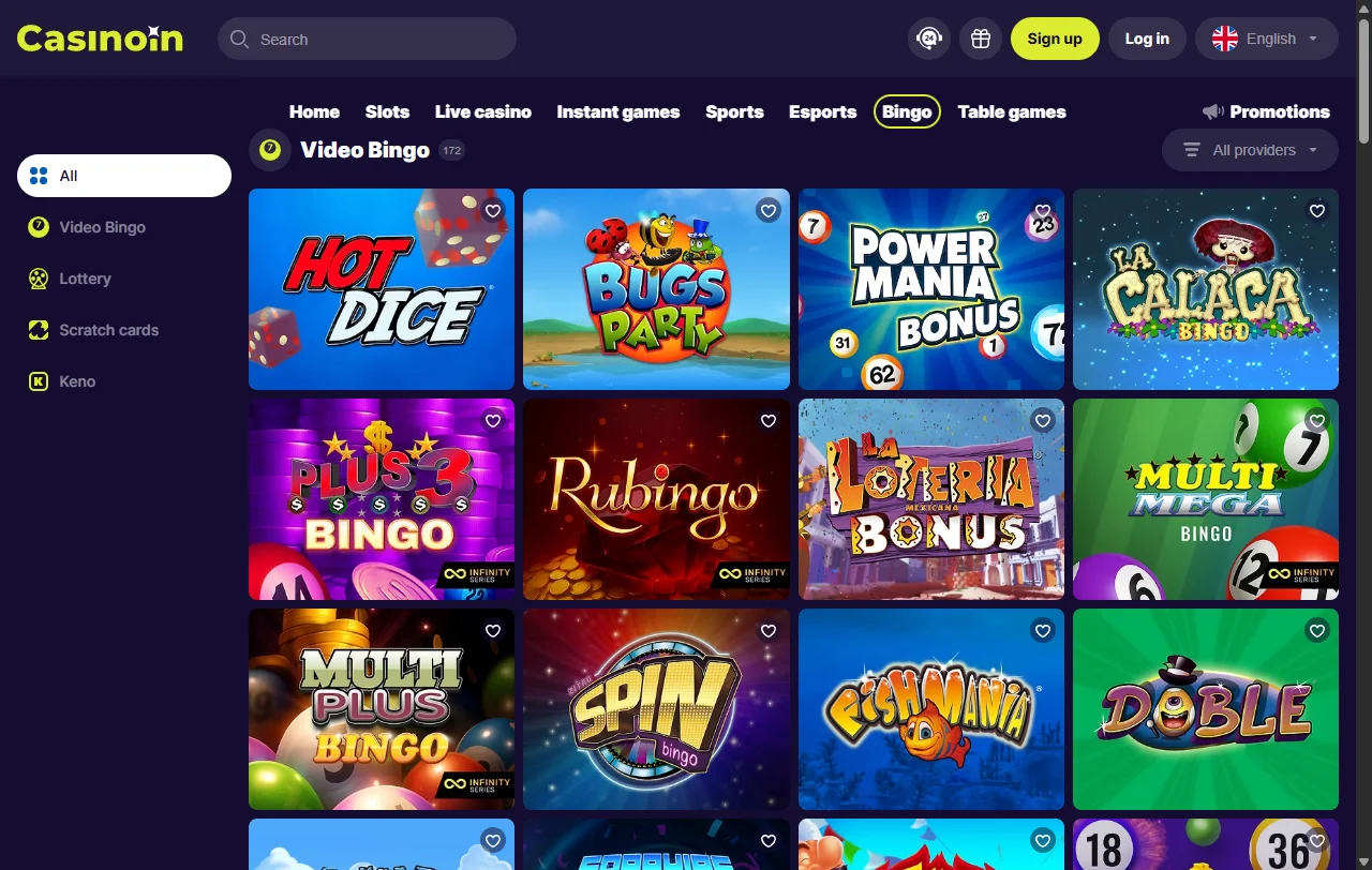 Slots, jogos de mesa e provedores de software disponíveis no CasinoIn Casino Brasil