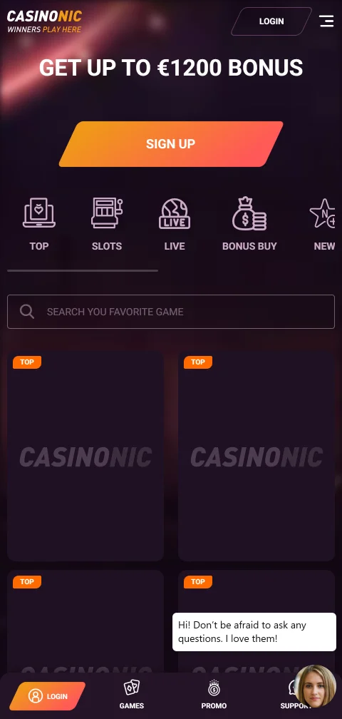 Experiência mobile e compatibilidade Casinonic Casino Brasil