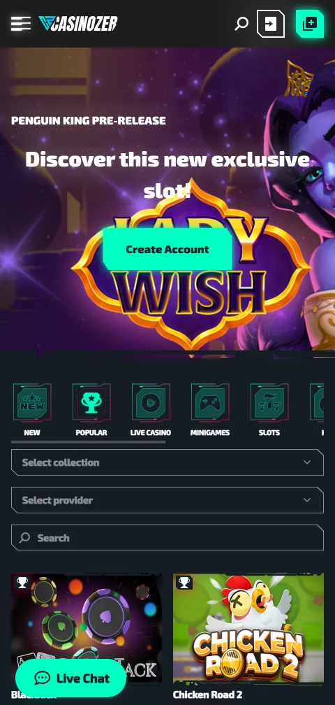 Pagamentos depósitos saques Casinozer Casino Brasil