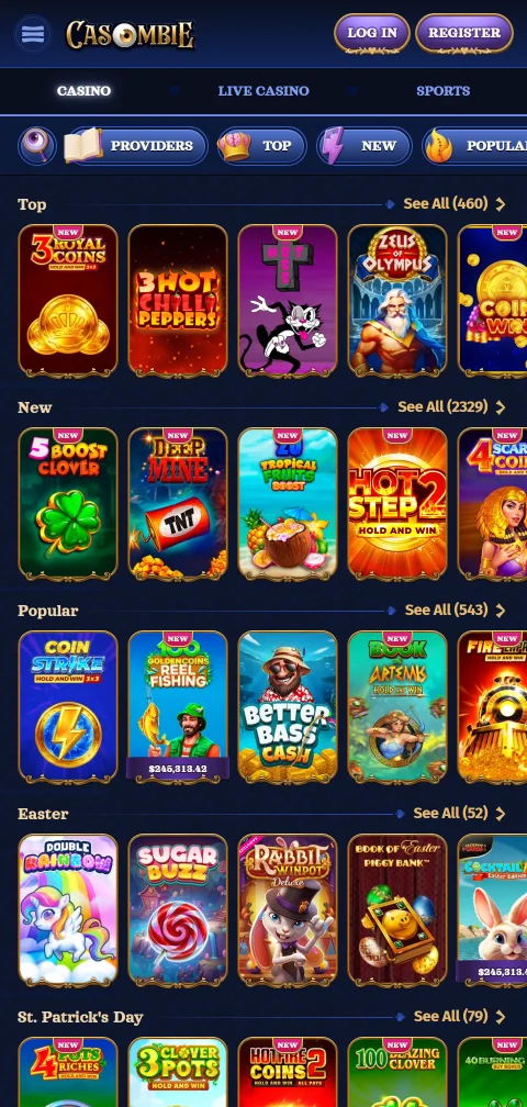 Opções banking depósitos saques Casombie Casino Brasil