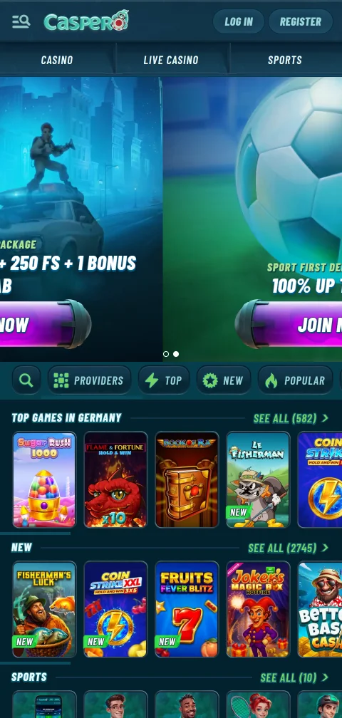 Jogos mobile acessíveis Caspero Casino Brasil smartphone