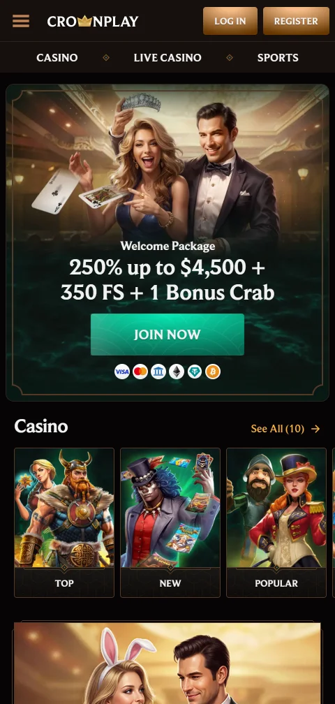 Jogos mobile acessíveis CrownPlay Casino Brasil