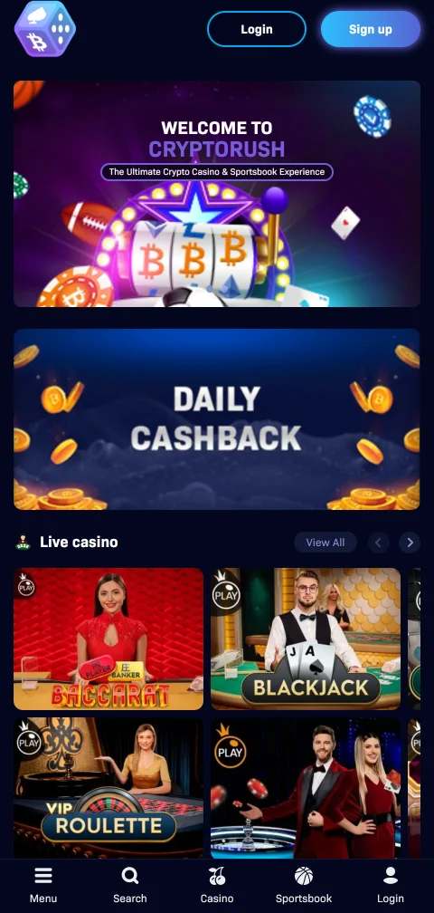 CryptoRush Casino Brasil mobile acessibilidade e jogos em celular