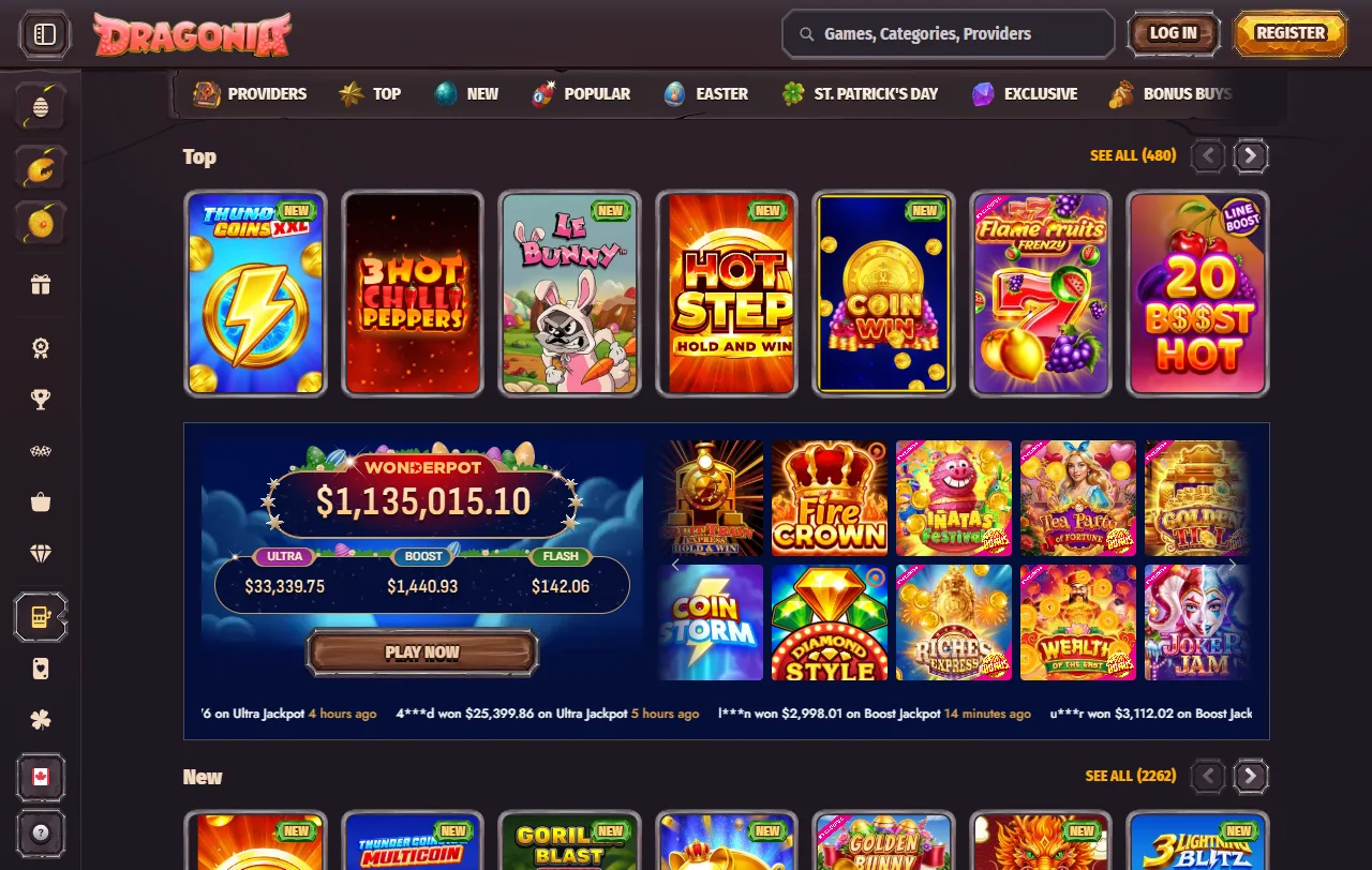 Estrutura de bônus de boas-vindas e promoções oferecidas pelo Dragonia Casino Brasil
