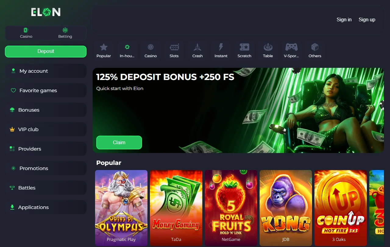 Análise completa de Elon Casino Brasil com avaliação de todas as características principais para jogadores brasileiros