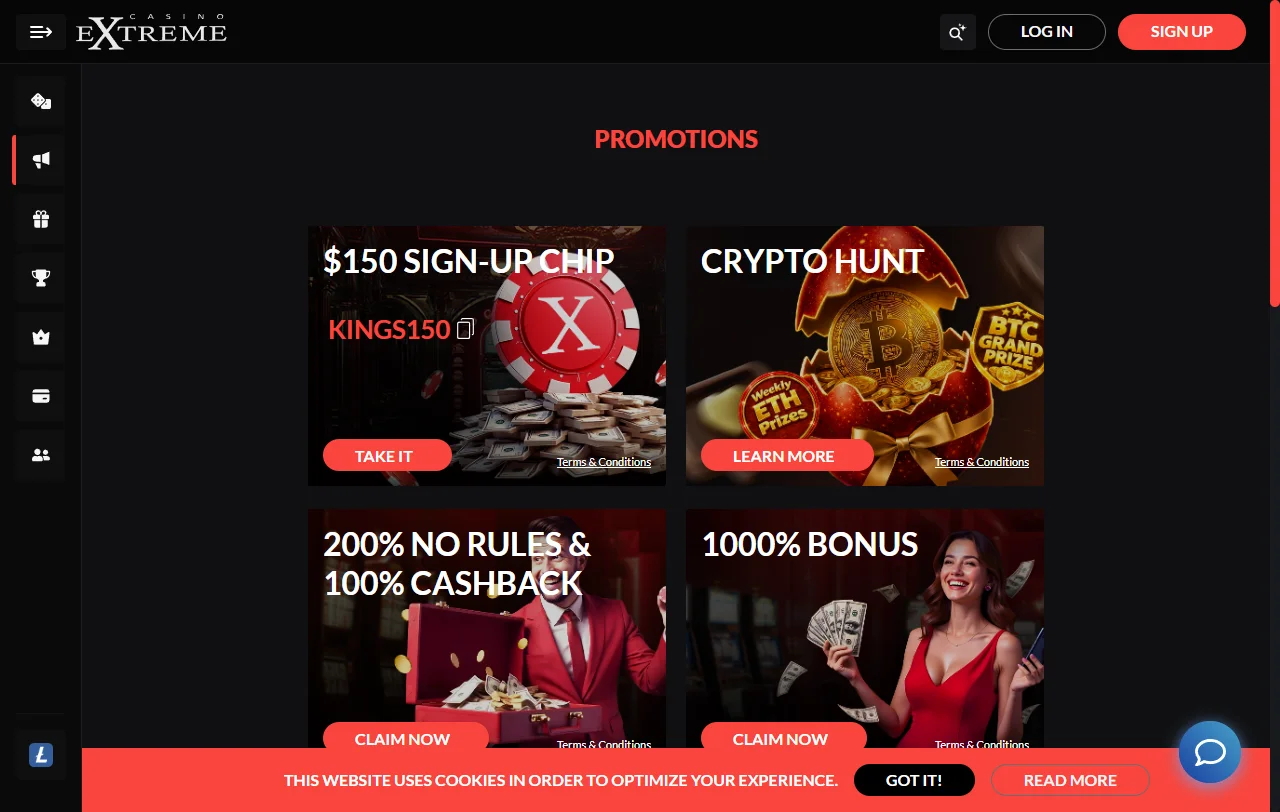 Slots e jogos de mesa disponíveis no Extreme Casino Brasil
