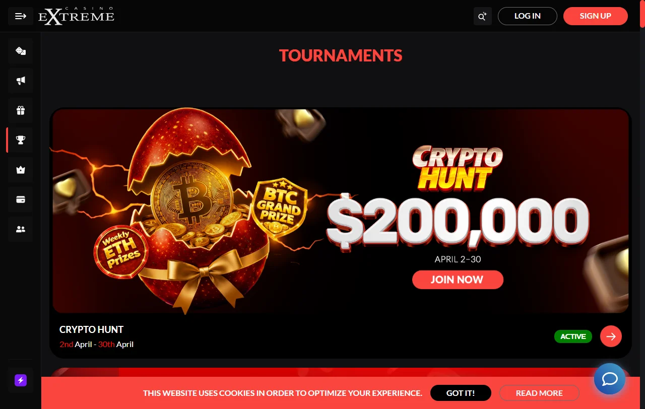 Bônus de boas-vindas e promoções no Extreme Casino Brasil