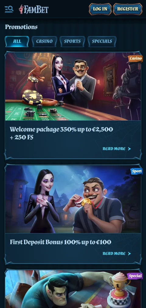 Opções de depósito e saque PIX Fambet Casino Brasil mobile