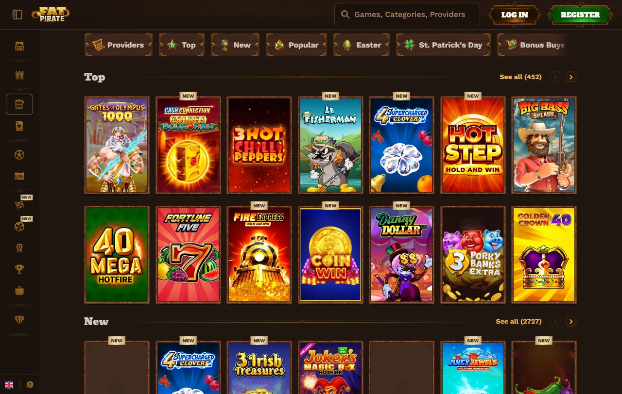 Promoções e bônus de boas-vindas Fat Pirate Casino Brasil